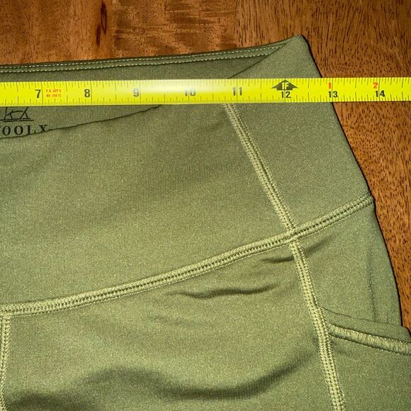 WoolX McKenna Women’s Merino Wool Blend Leggings Size Small Green Pockets 26” - Picture 6 of 9